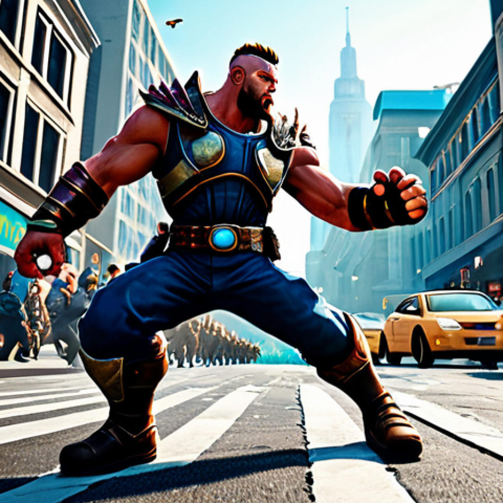 탕탕특공대 추천 캐릭터 및 이유 - King Action Shot**

"A professional video game character, King, in a dynamic pose, fully clothed in ...