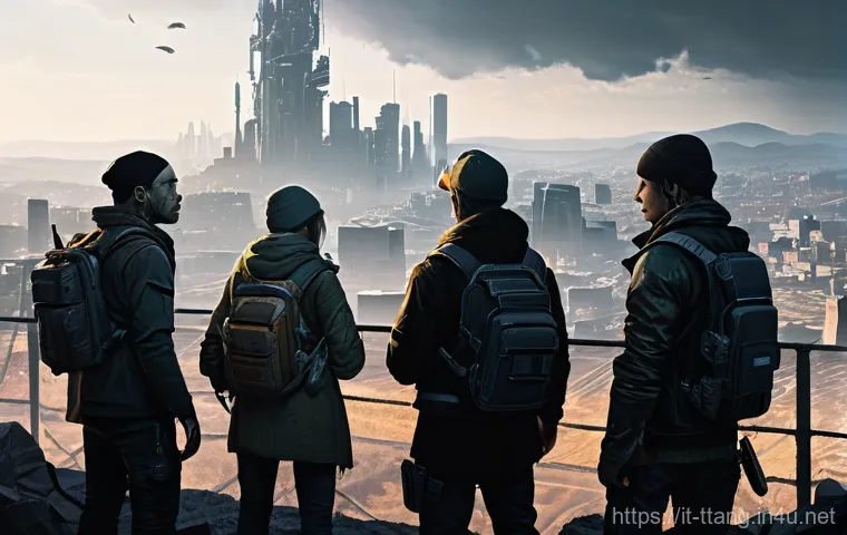 탕탕특공대 재화 관리 꿀팁 - A female survivor, equipped in a practical, futuristic combat suit with reinforced padding and a uti...