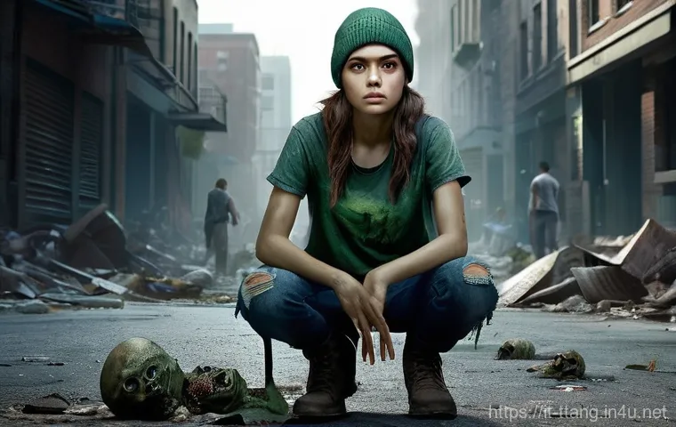 탕탕특공대 버프 스킬 조합법 - **Prompt: Early Game Survival**
    A lone young female survivor, dressed in practical, slightly wor...